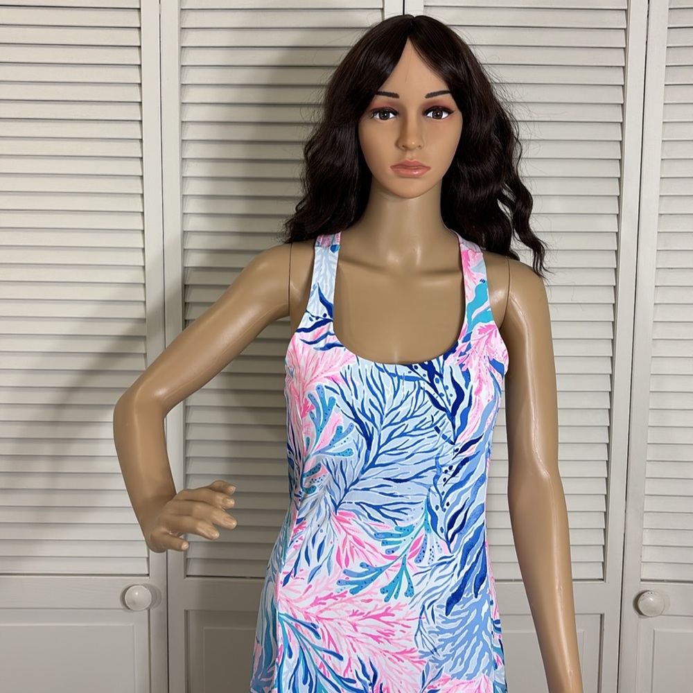 Lilly Pulitzer Meryl Ace Tennis Dress Kaleidoscope Coral Medium - Picture 7 of 16